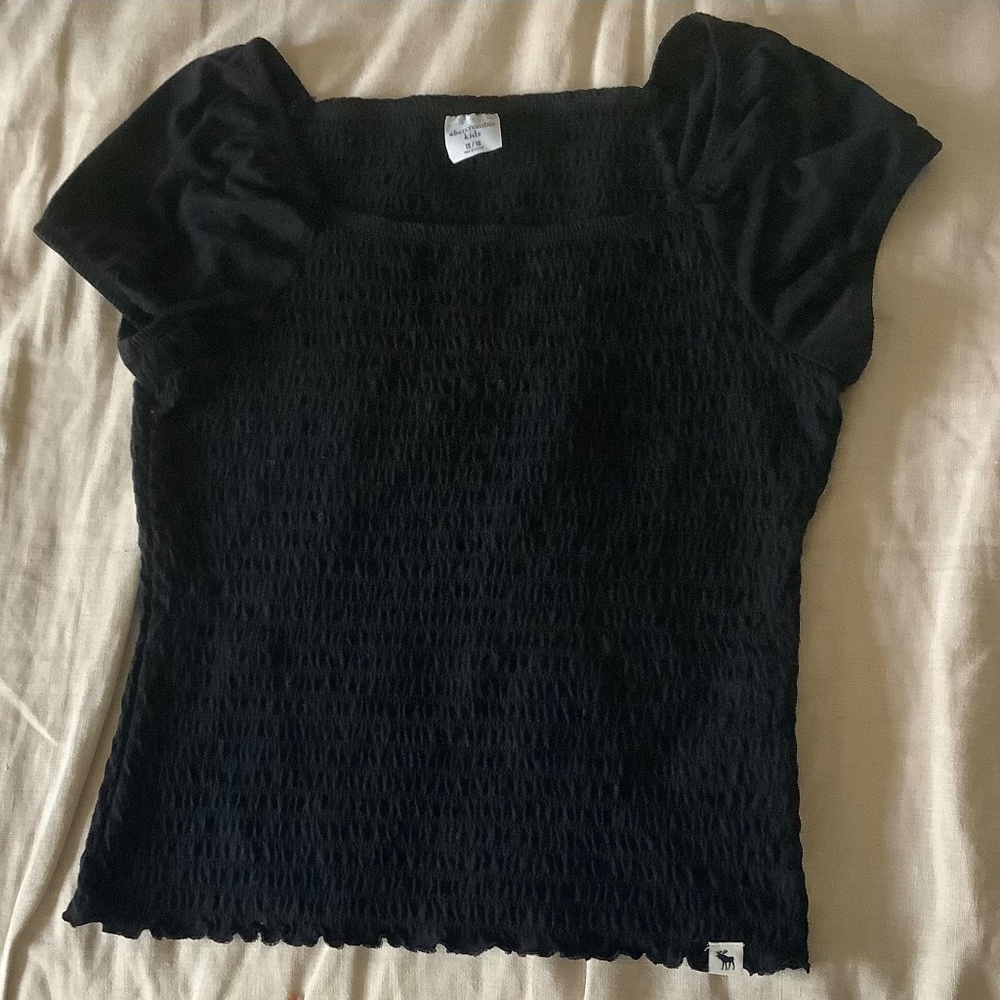 Abercrombie Black Crop Top Size: 15/16 (XS)